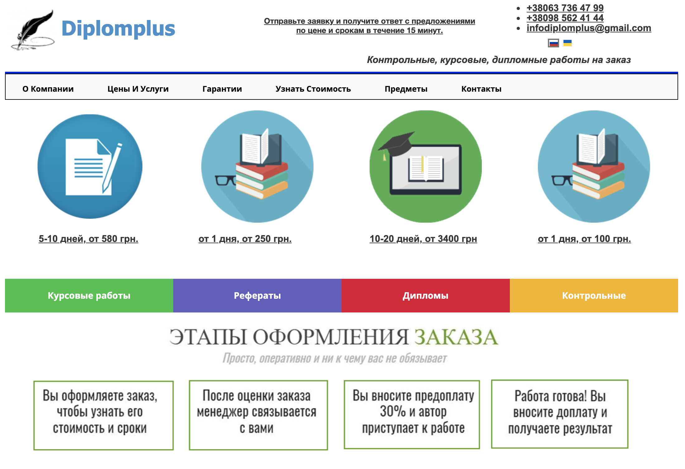отзывы відгуки о компании дипломплюс